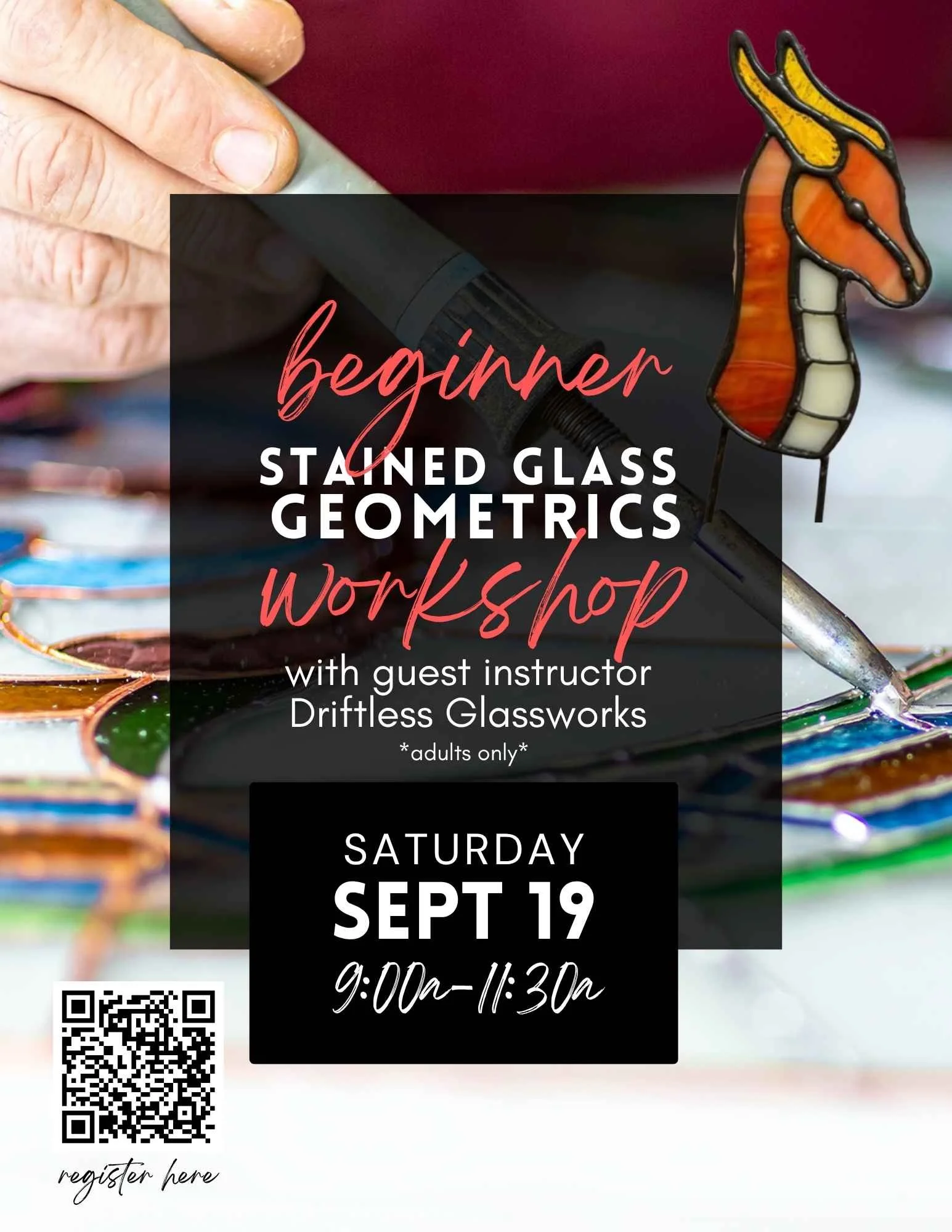 Beginner Stained Glass Workshop - Mini Dragons -