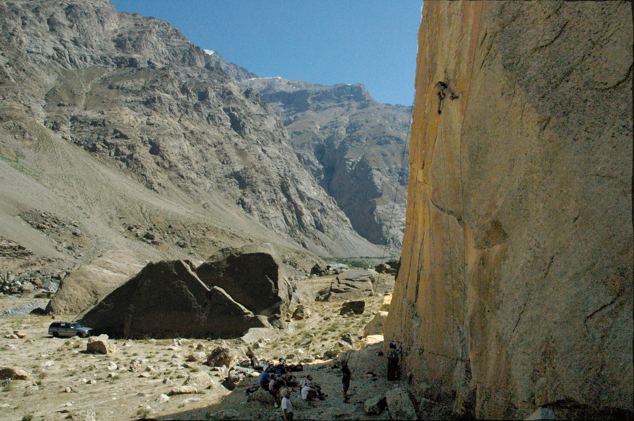 Getting the shot from on high. Near Khorog, Tajikistan.