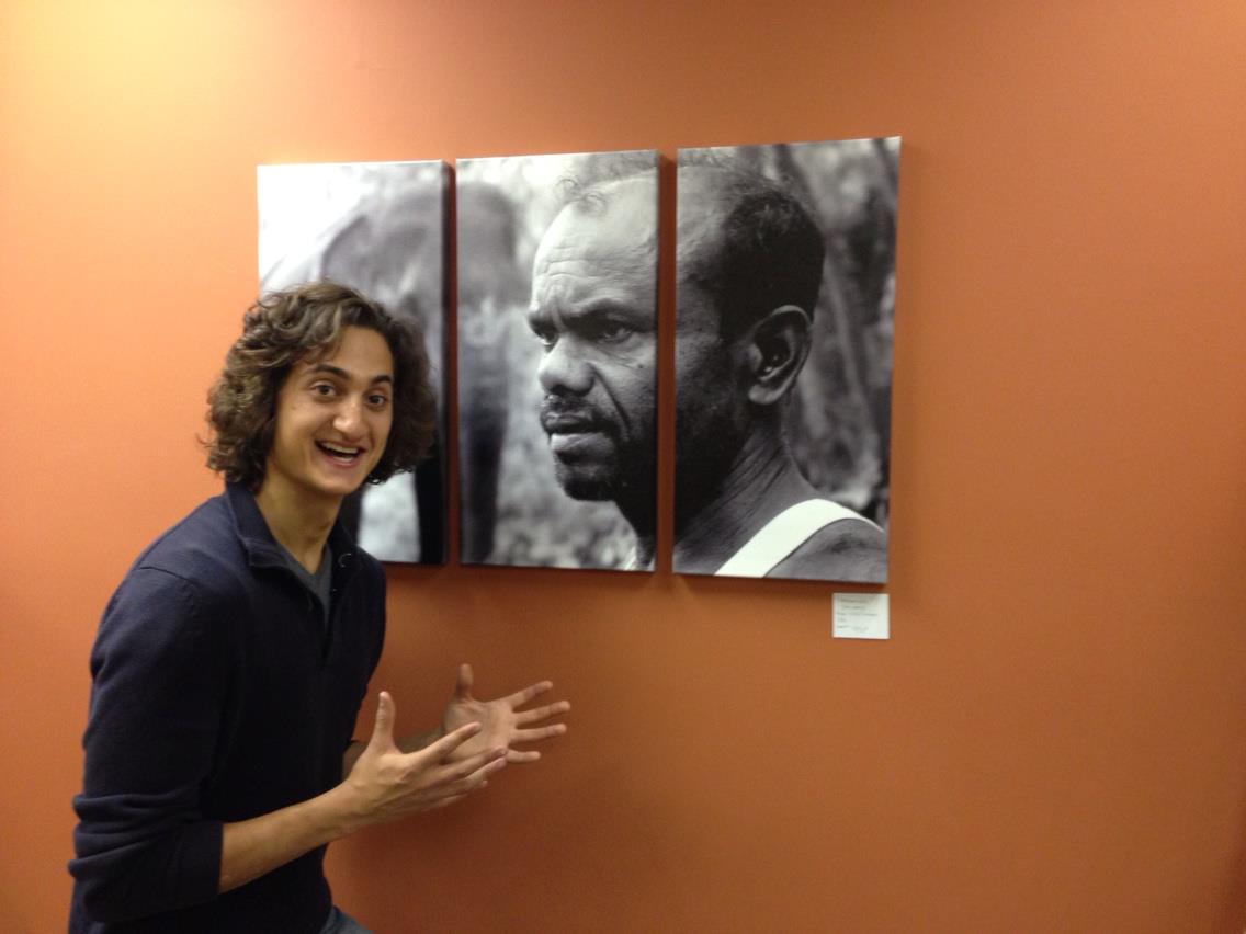 Vietnamese hair salon, Michigan: Adam's first public photo display.