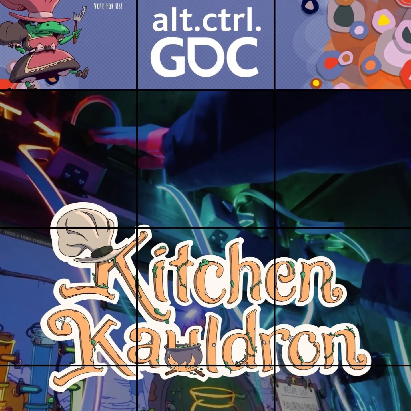 The Kitchen Kauldron is a finalist in the alt.ctrl.GDC showcase at @official_gdc this year! Honored to be in this position, but there's still half a day of voting up! Please visit the @kitchenkauldron IG page for more details about the game-project, 