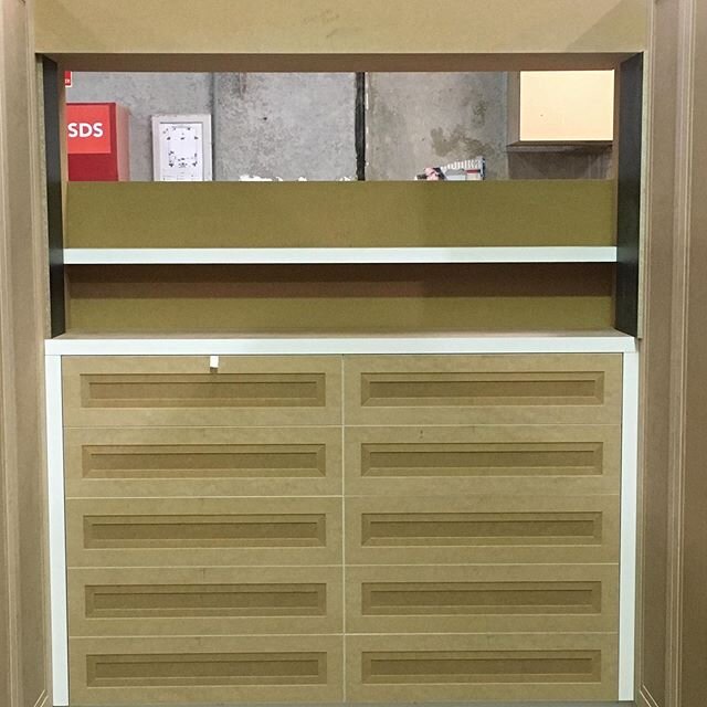 This walk in wardrobe was one that we done a while ago but this shows the details in the build before the paint.
These doors/panels were made up with 2 layers of mdf to create the mold.
And the reason we edged it all with 1mm pvc I’m in case th