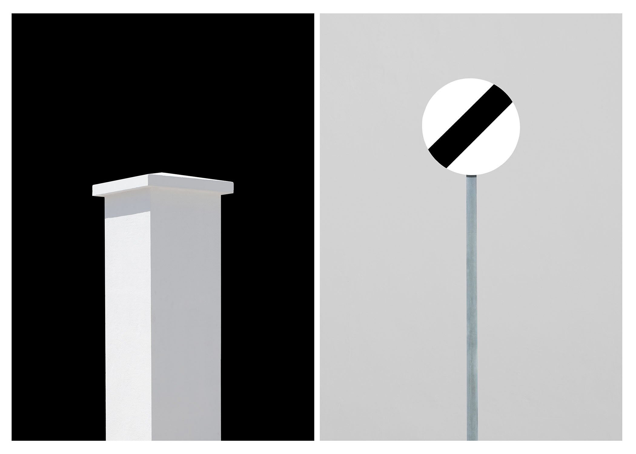  Pillar &amp; Sign (Diptych), 2022 