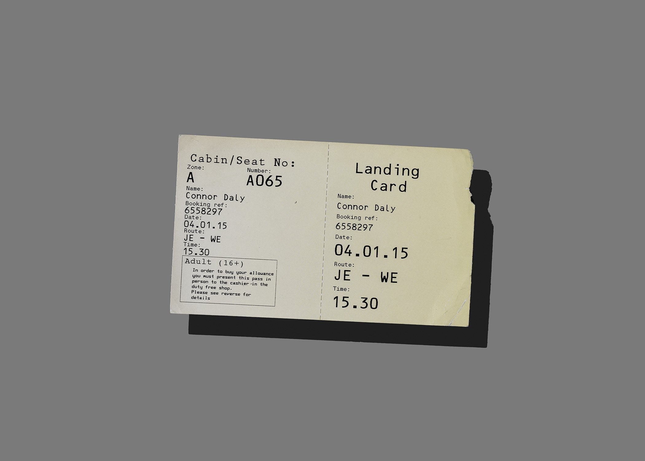  Landing Card, 2026 