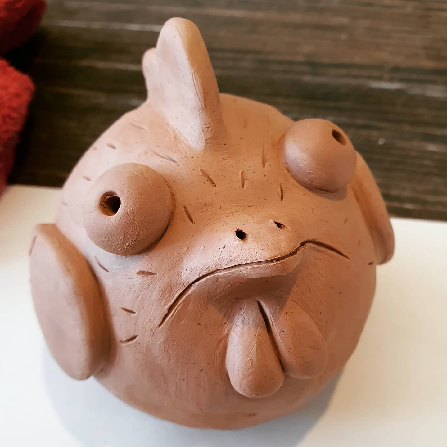 Working on some moody clay rattles among other musical instruments this week. #schoolholidayfeels #regionalartsvictoria