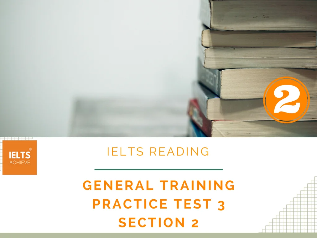 \u2014 Reading Training 2 General Section IELTS Test 3 ... - Practice