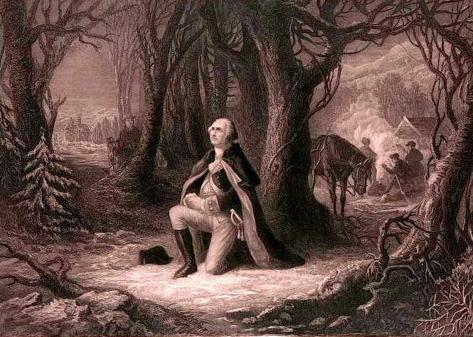 George Washington prayed often to God. He also maintained a prayer journal.
