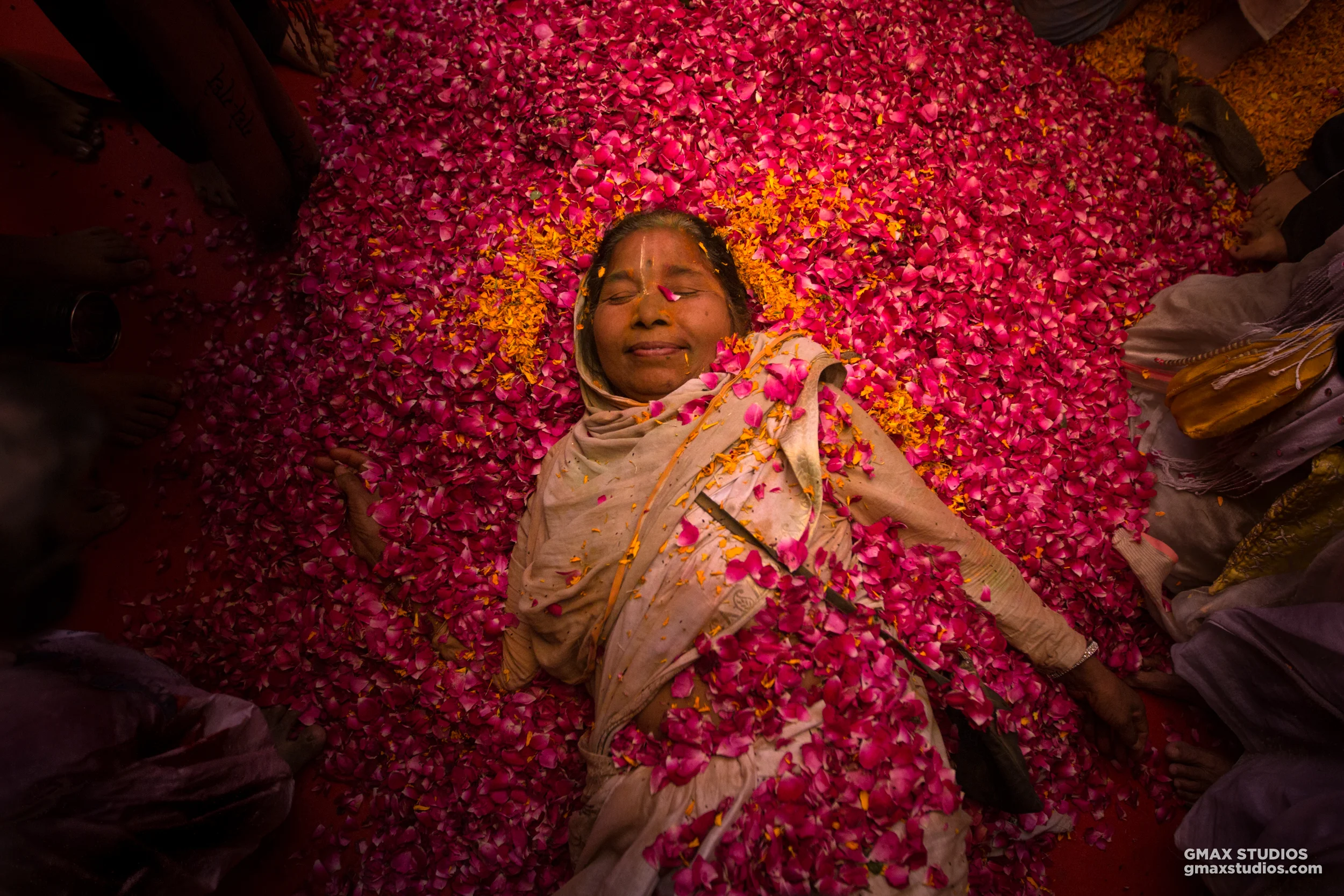 The widows don’t partake in the consumption of bhang or any other intoxicants. But clearly, the lady in the picture was having the time of her life.