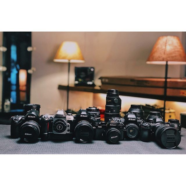 It is always a pleasure when @nikonindiaofficial comes over to the studio and gives all the Nikon cameras and lenses a thorough cleaning and service. Thanks @yusufk1207. Seen in frame here are the Nikon F6, F80, F100, FM2n (all film cameras) along wi