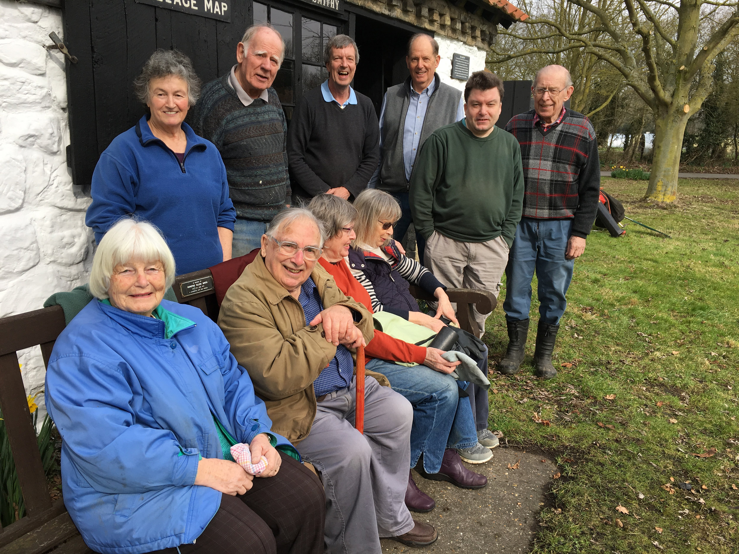 The Thriplow Society clean up the Smithy ready for the weekend