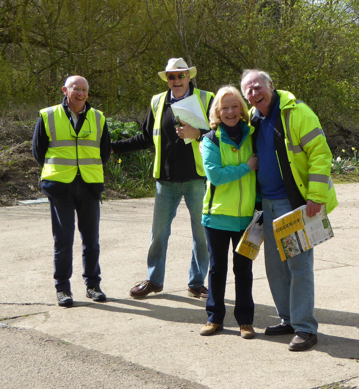 The coach reception team in good spirits!
