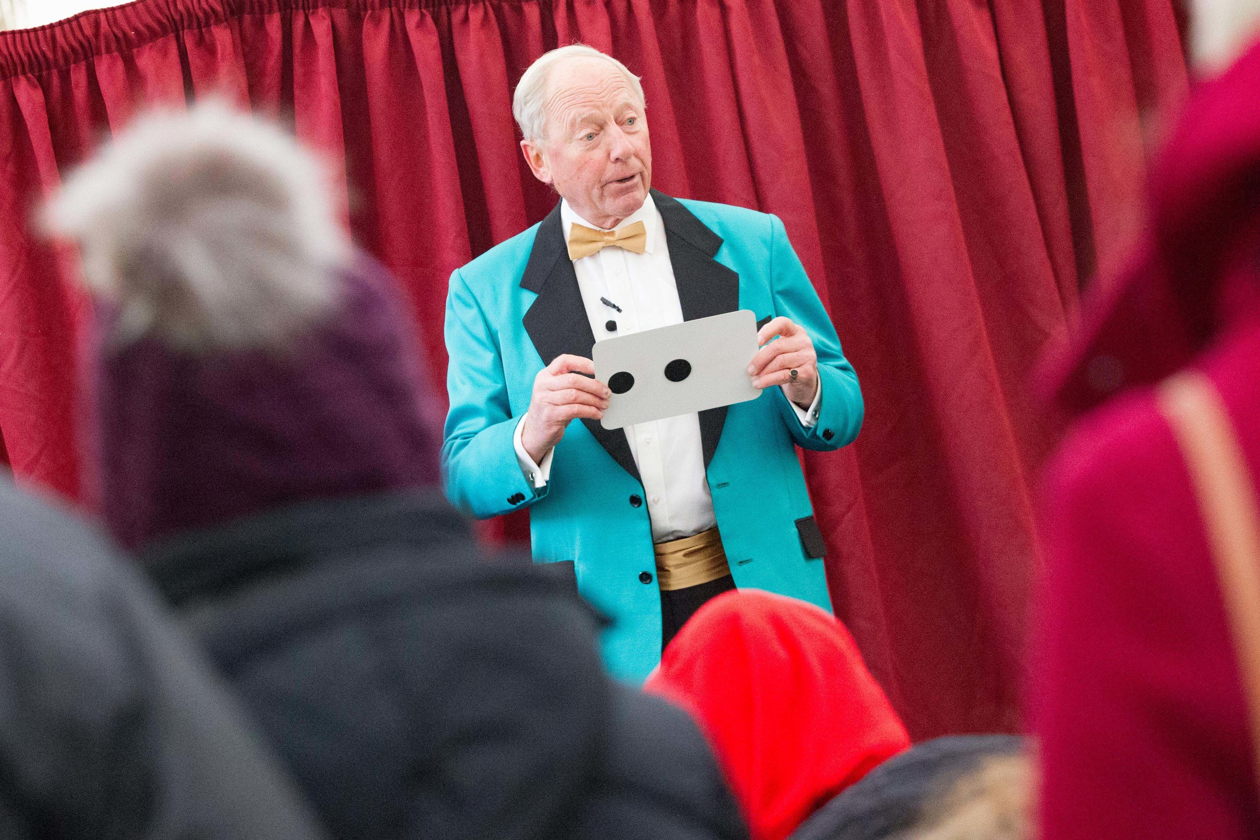 Mr Wizzo, a DW regular, entertaining the School Marquee visitors