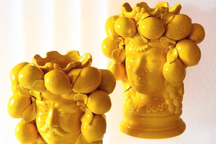 Teste di moro in ceramica smaltata