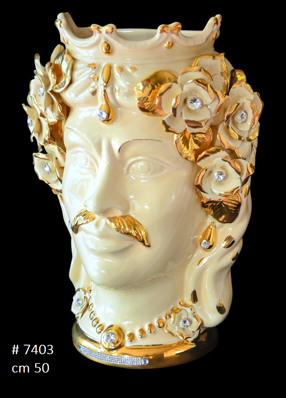 Handmade Ceramic Roses & Moorish Heads – Home Décor with 24 Kt Gold ...