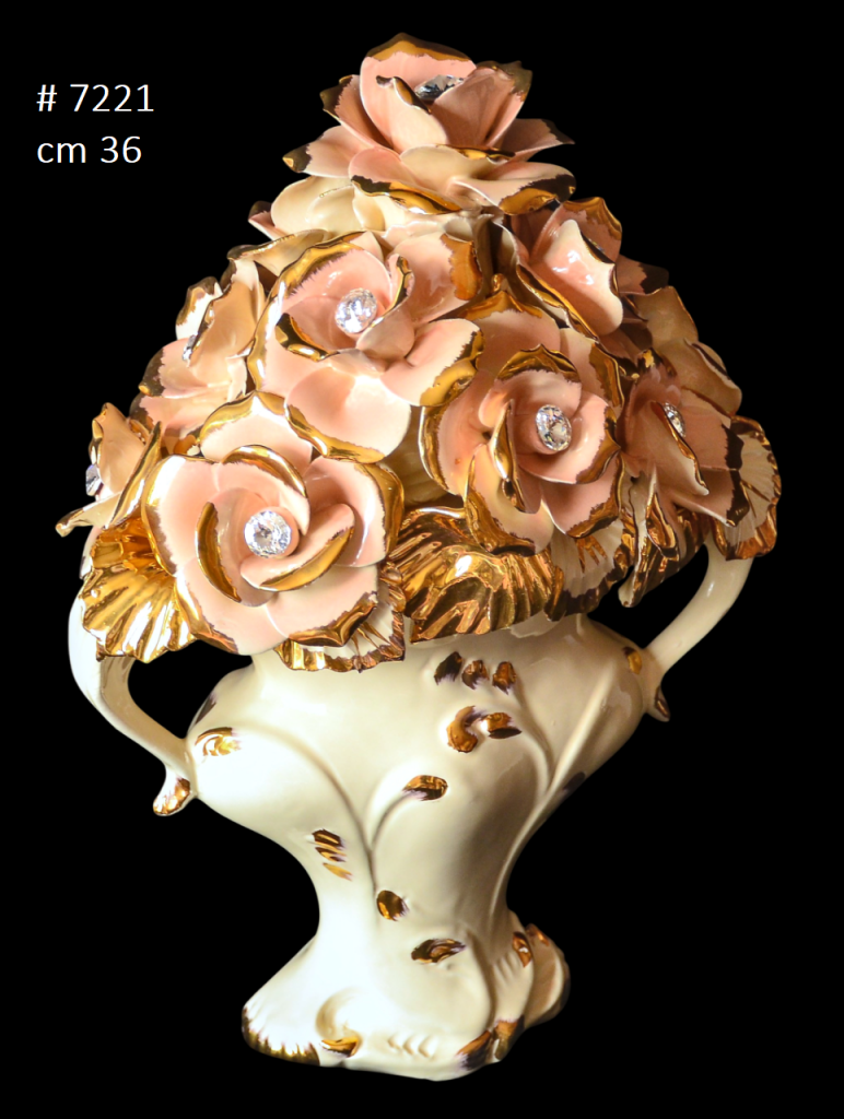 Handmade Ceramic Roses & Moorish Heads – Home Décor with 24 Kt Gold ...