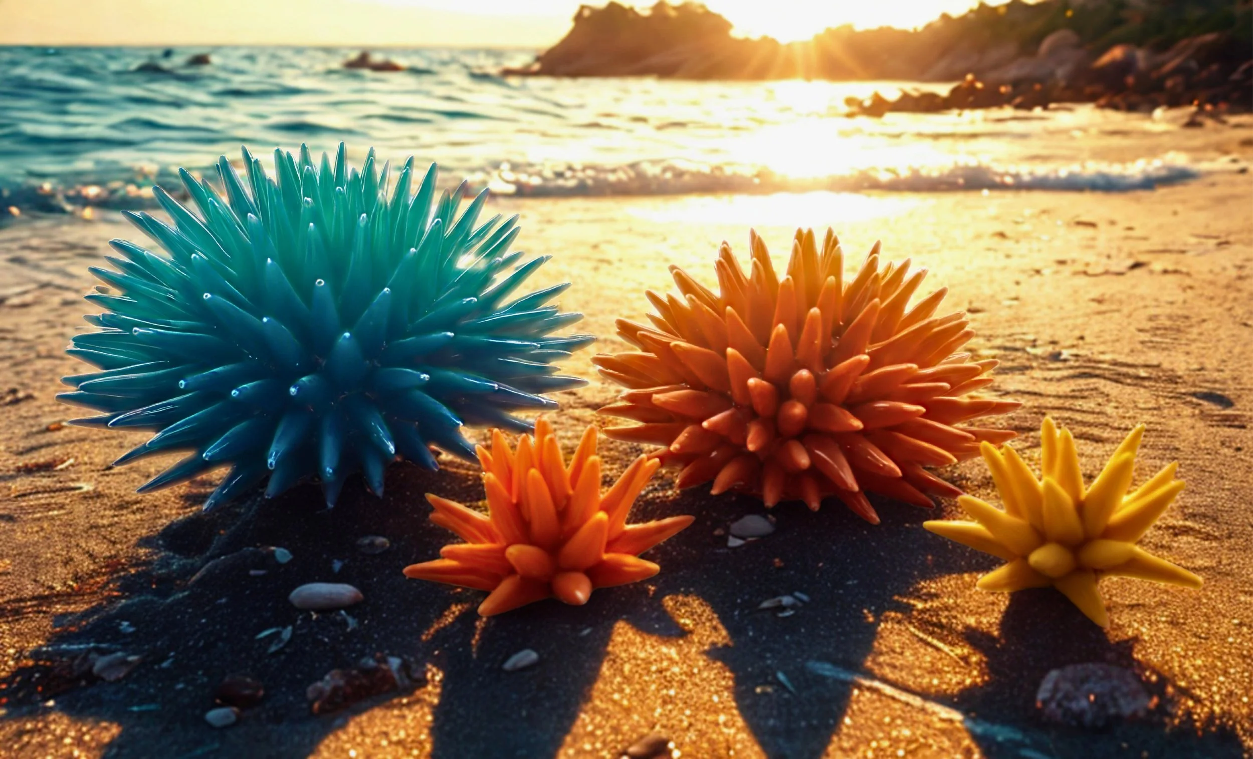 ceramic sea urchins