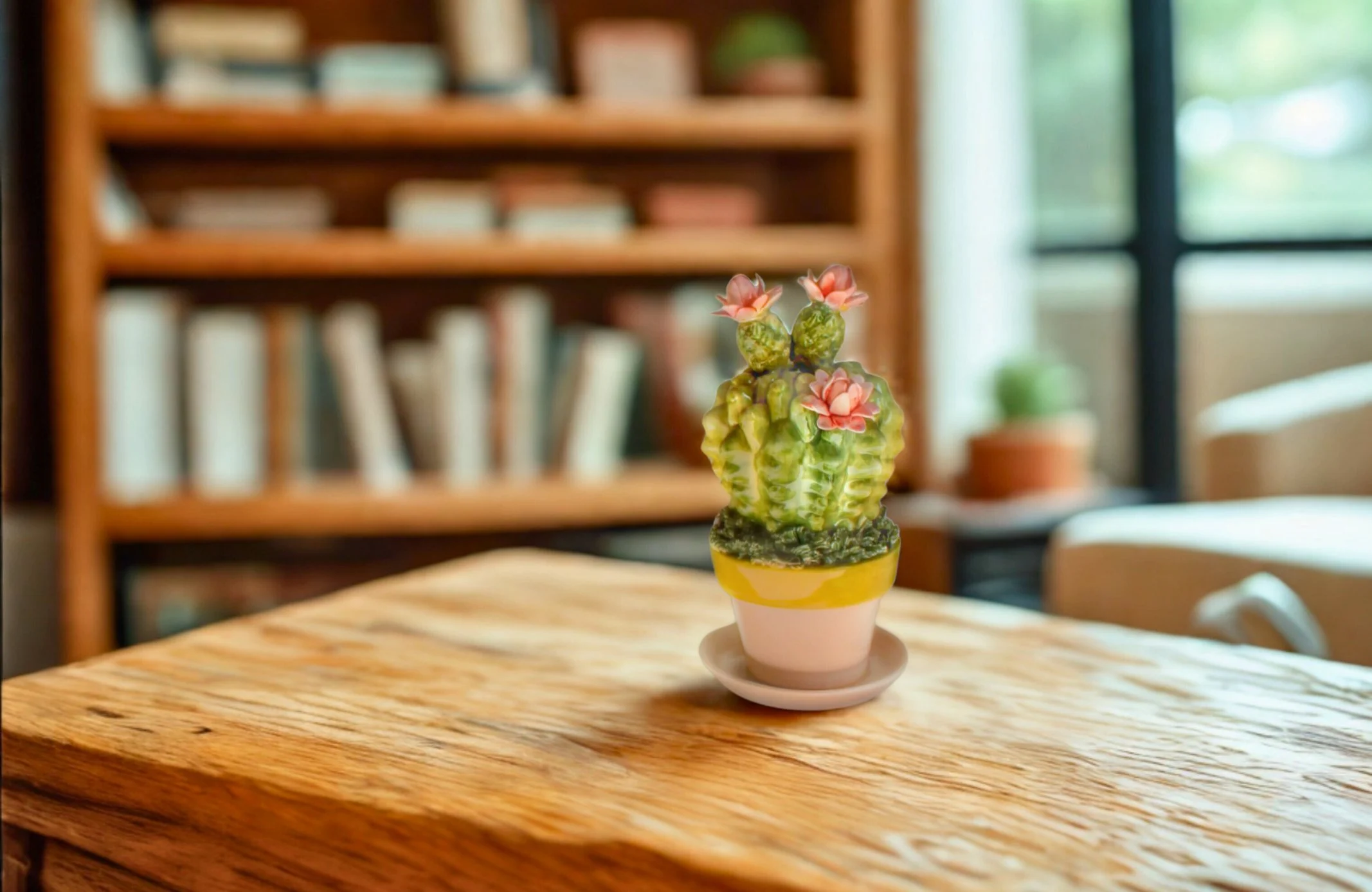 Hand-painted ceramic succulent