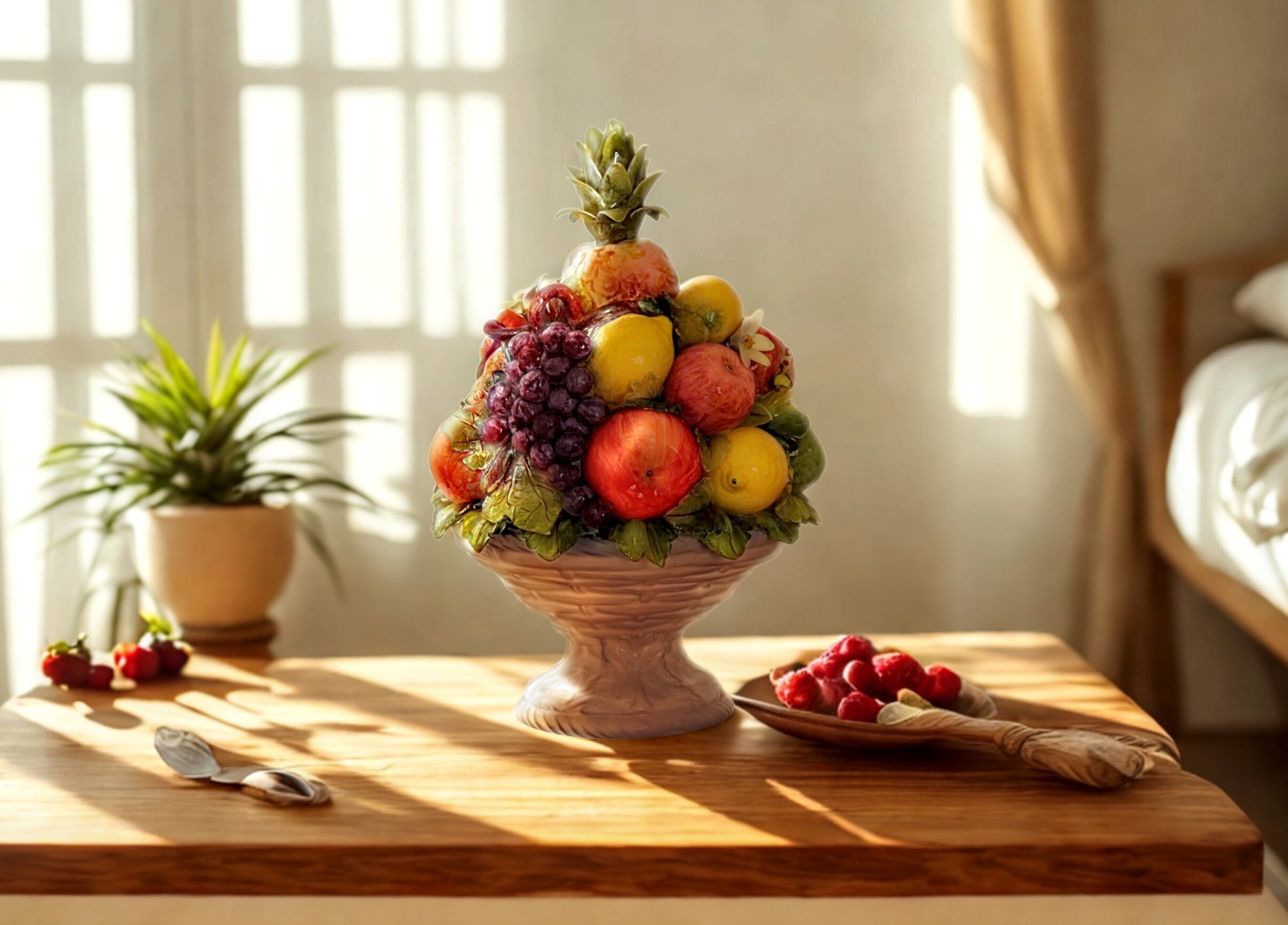 cascata di frutta in ceramica