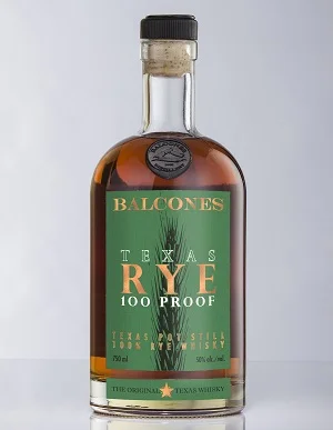 Balcones Texas Rye 100 Proof. Rye is always green.
