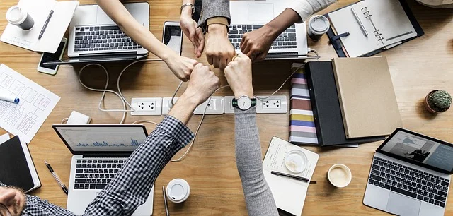 Classic stock image when searching for "partnership".