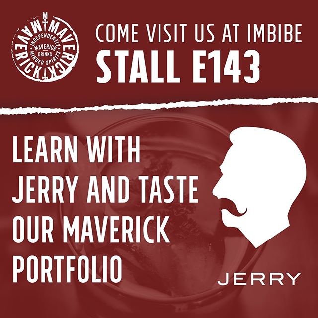 Come find us 1-2 July at #imbibelive! Maverick Drinks puts education at the core of everything we do and we'll be showing off the best way to learn about spirits, service, and hospitality, @jerry.global! Of course, you'll also have an opportunity to 