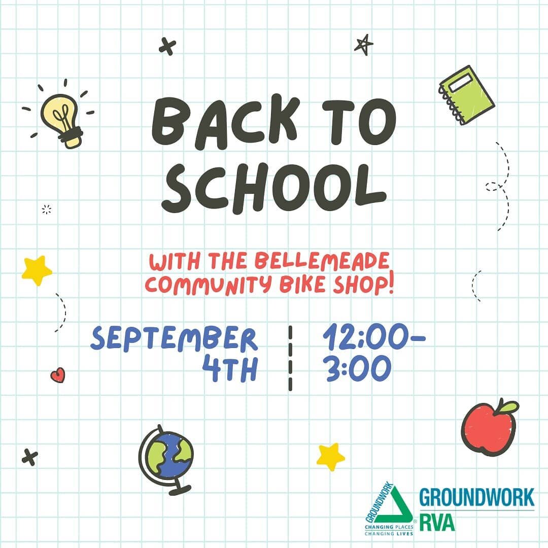 Join us THIS SATURDAY from 12-3pm! We want to do our part to make sure that student are more than ready to start the 2021-2022 school year! We will have:
🔸Bike tune-ups and swaps*
🔸School supplies give away*
🔸 Information on how to safely walk or 