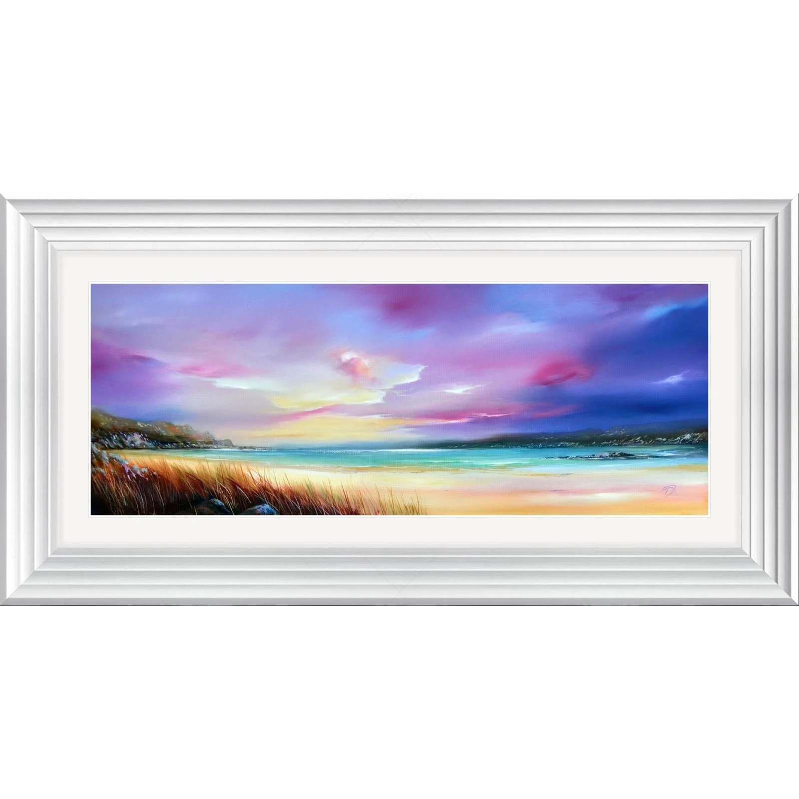 Hidden Shores of Achmelvich, framed in White