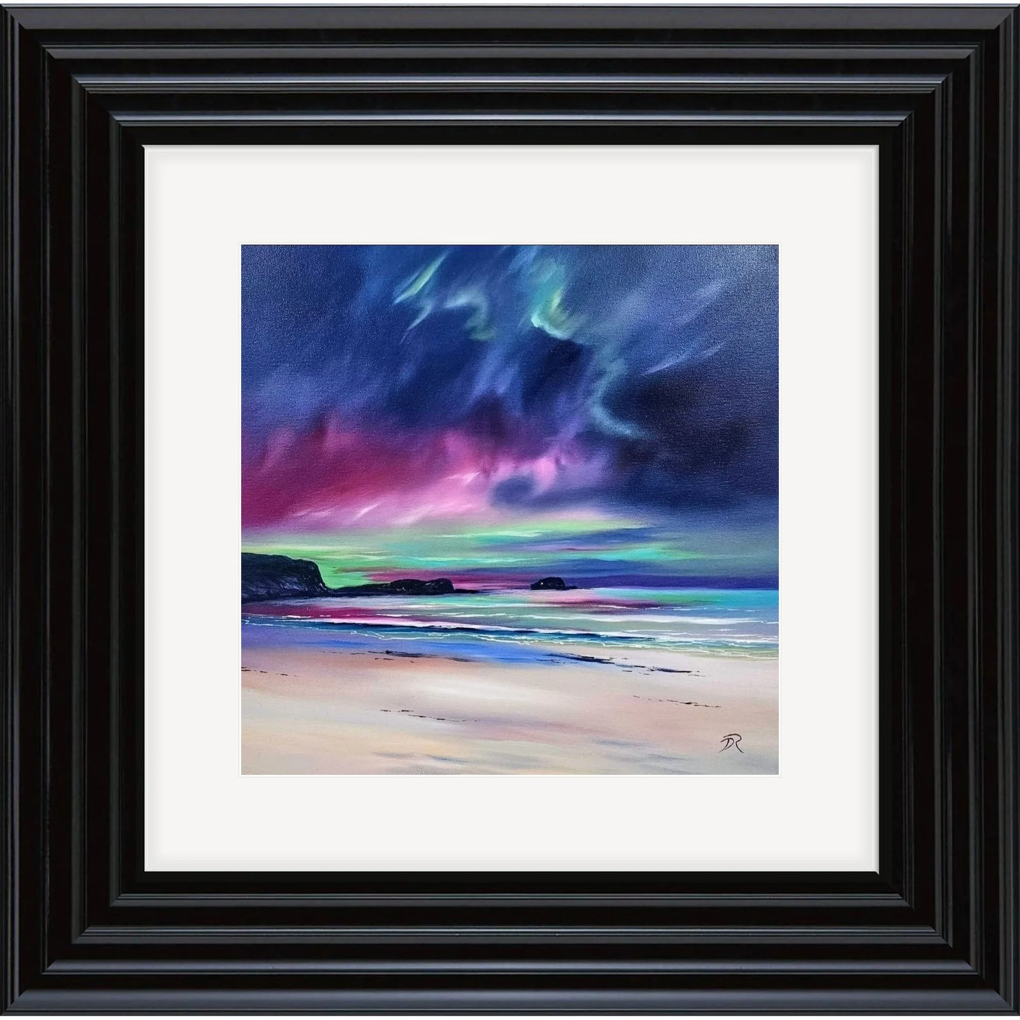 Aurora-Over-Seacliff-Beach-Framed-Black.jpg