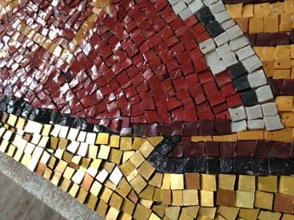 Angled smalti, to show the play of light