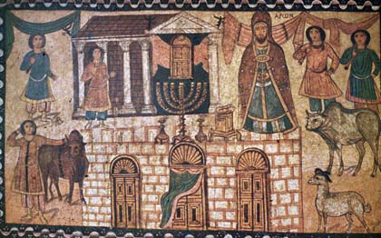Aaron with the tabernacle. Dura-Europos, 3rd century