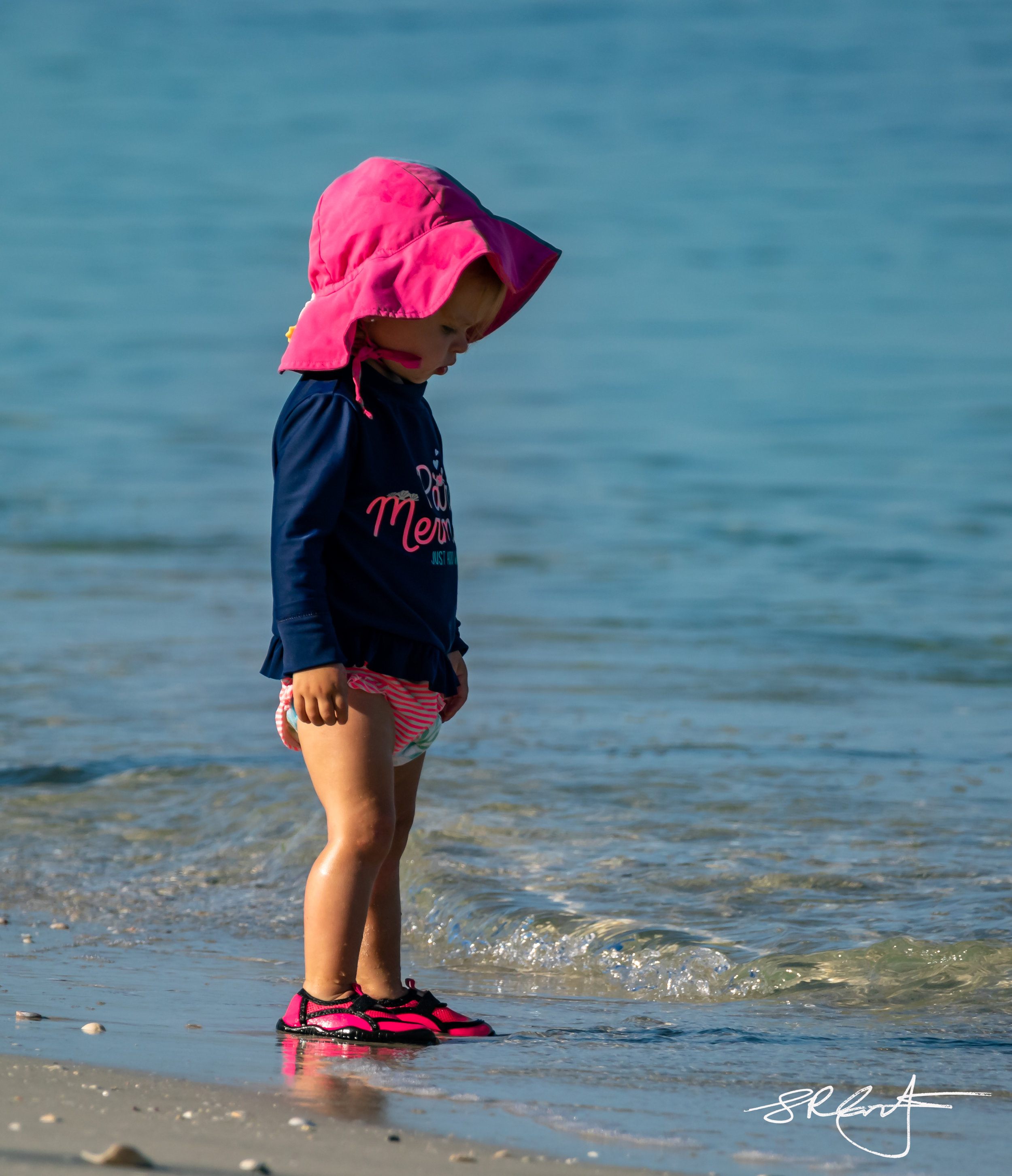 Never too young to enjoy the beach.