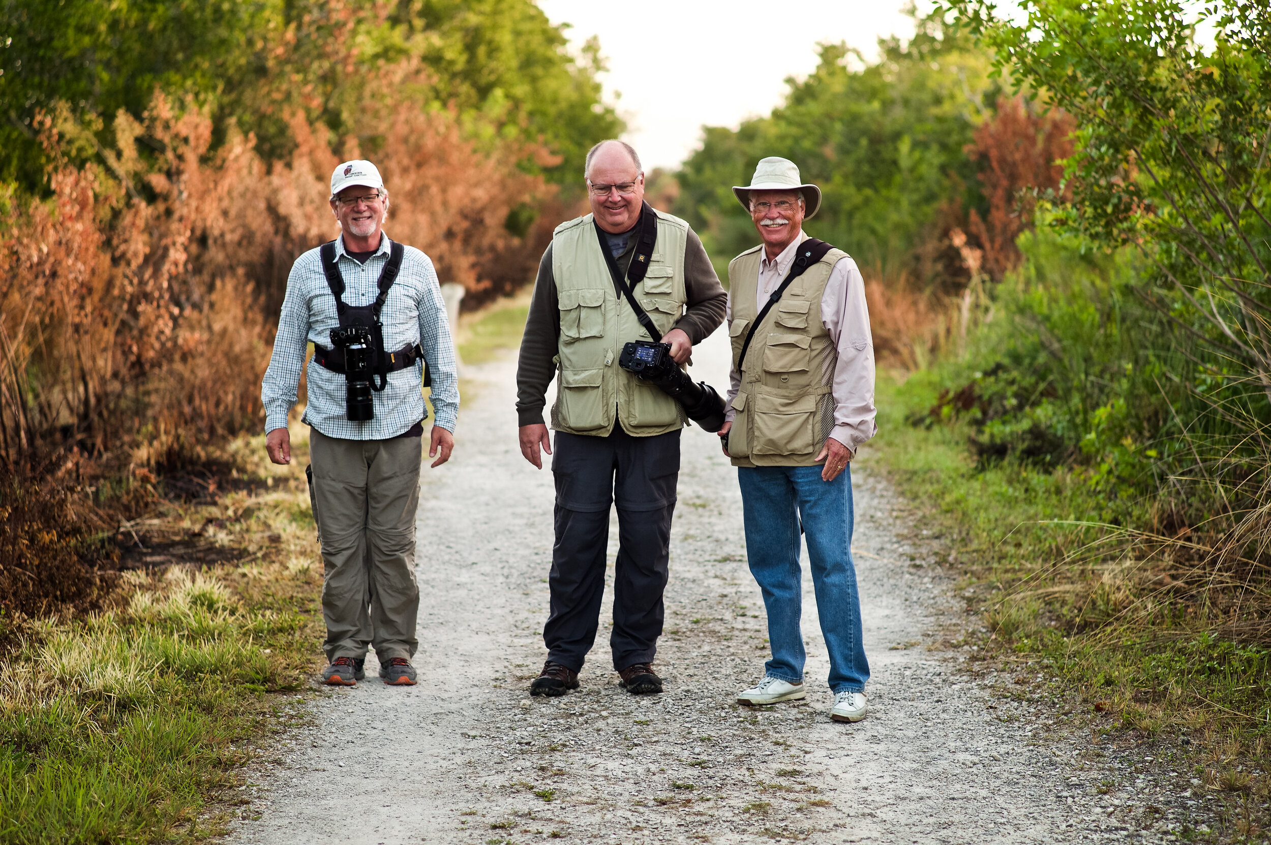Tim Boyer, Jim Robellard & me, Marsh Trail, Ten Thousand Islands