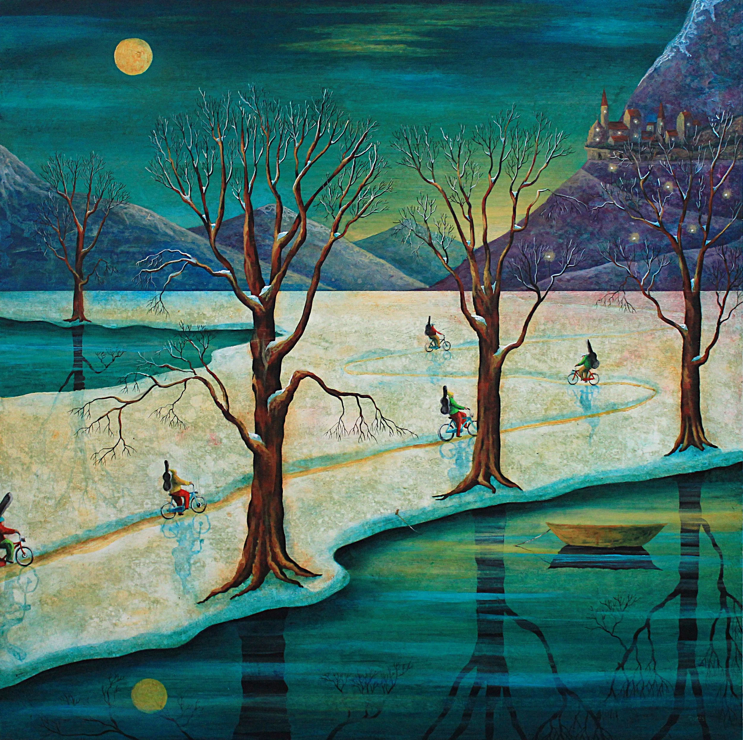 'Quintet' 90 x90 Oil and mixed media on board.jpg