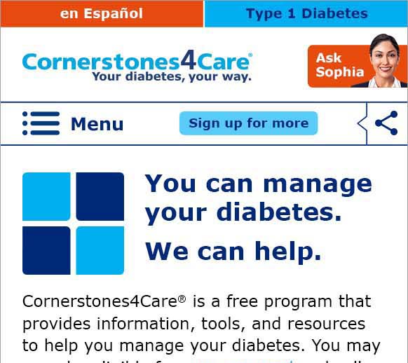 NOVO NORDISK CORNERSTONES4CARE MOBILE DEDICATED SITE