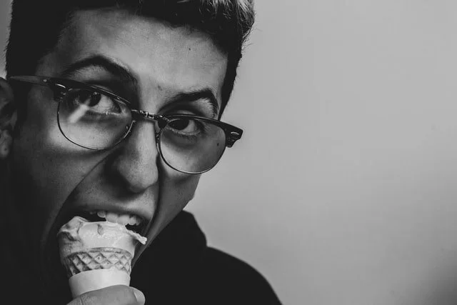 Editoral ice cream cone.