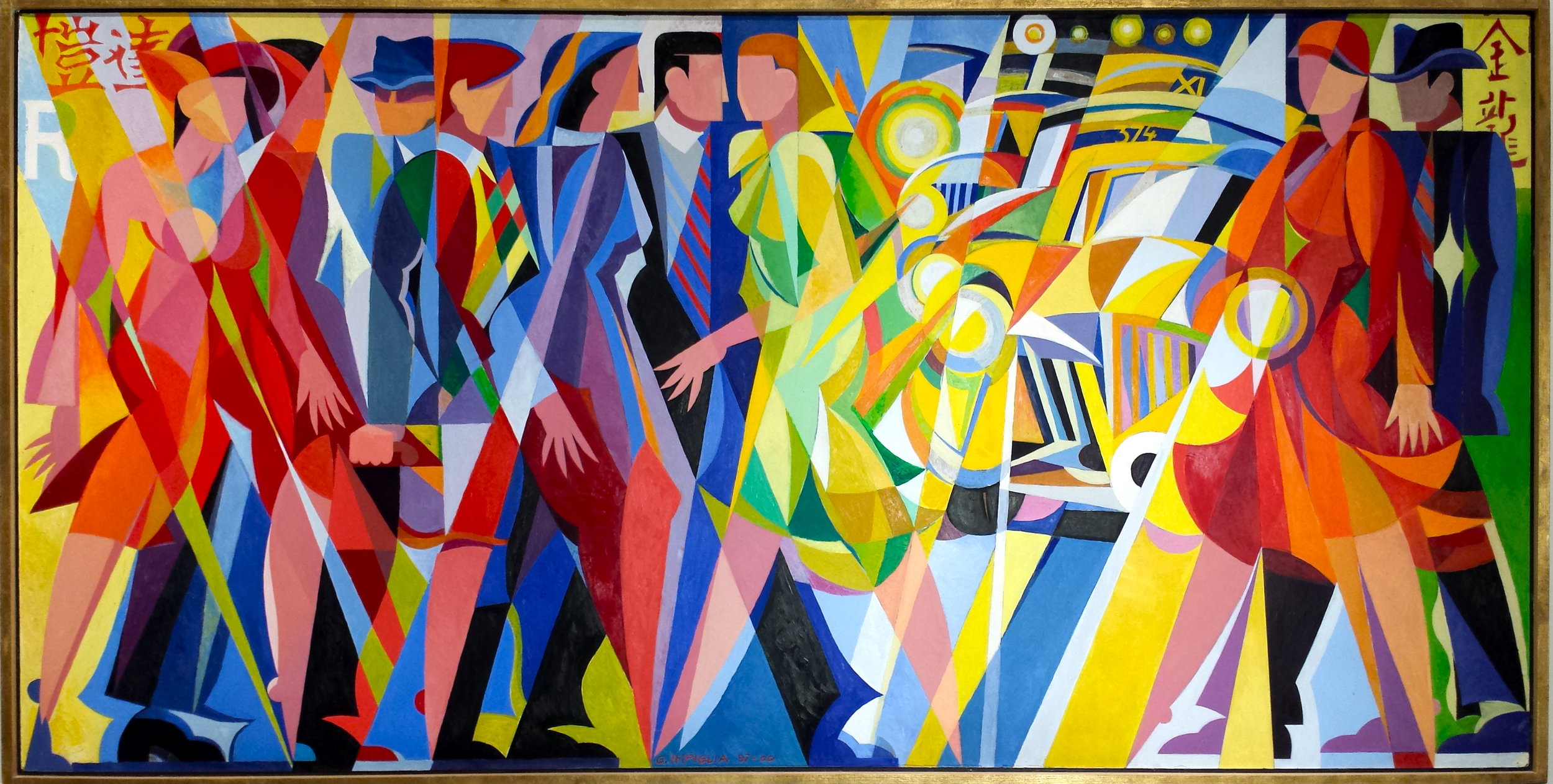 Chinatown, 1990–2000, Oil on canvas, 96 x 48"