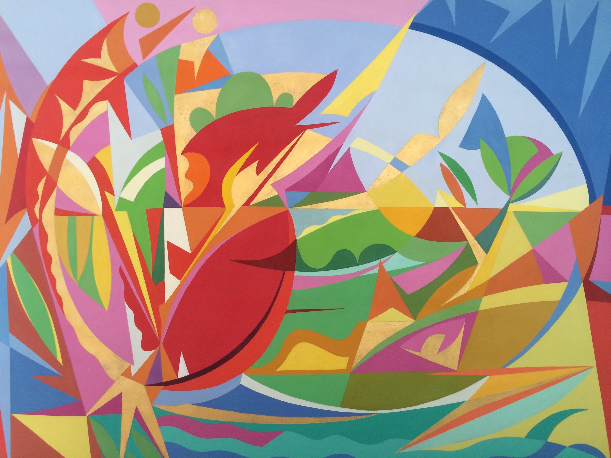 Fragments of a Landscape, 2000, Acrylic on canvas, 64 x 46"