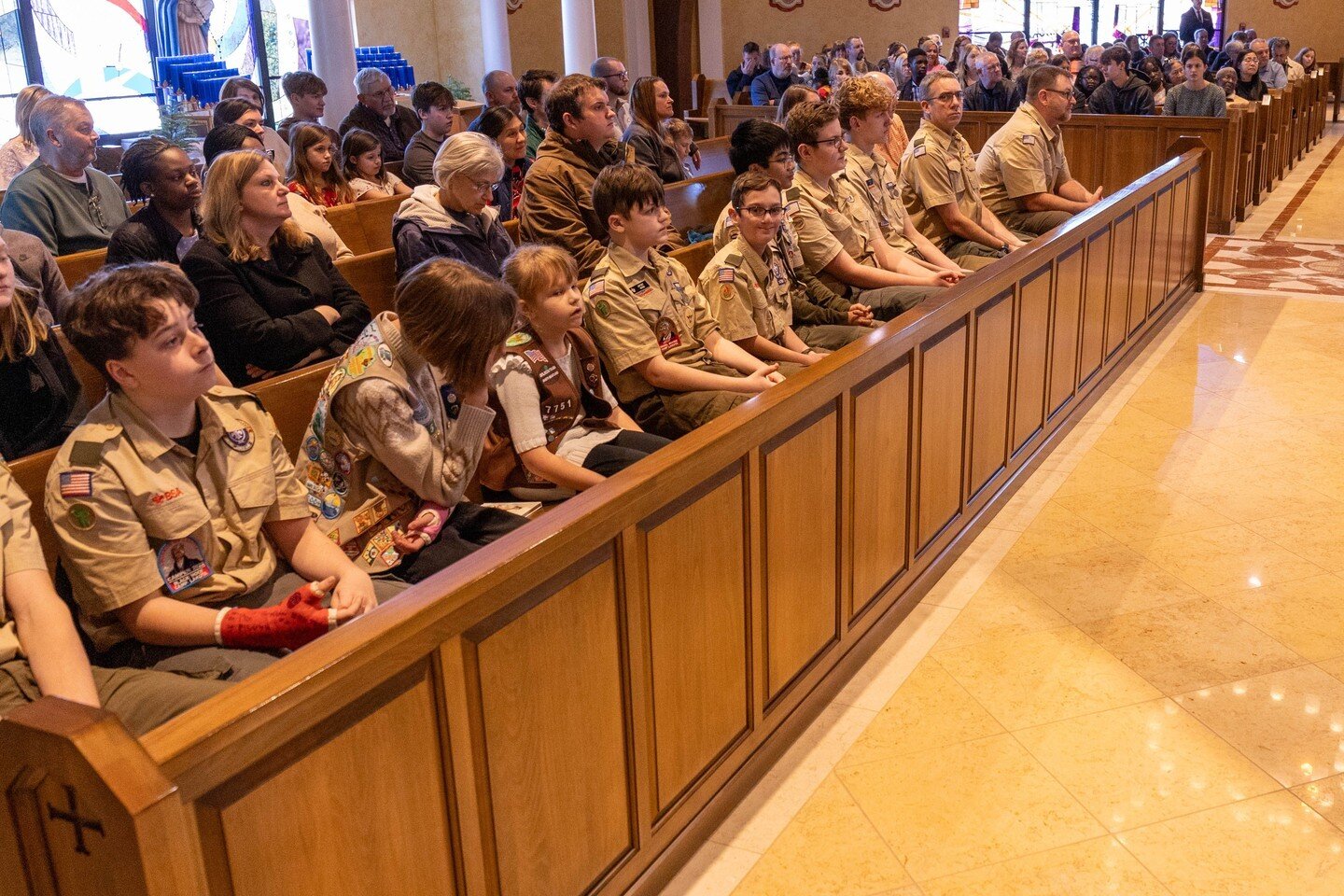 Congratulations to our Boy Scouts and Girl Scouts who were recently recognized for their continual growth in faith and service on Scout Sunday.