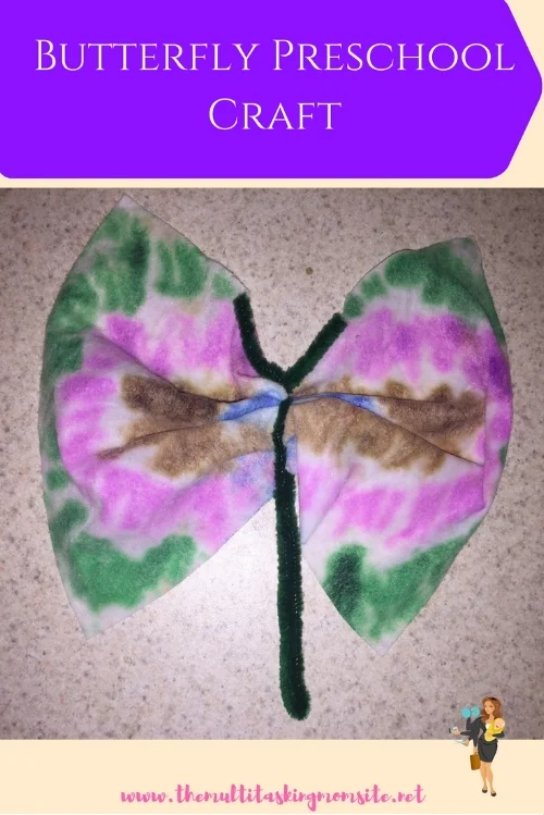 A fun and simple two part craft project that is perfect for preschoolers. Create a simple tie dyed butterfly. 