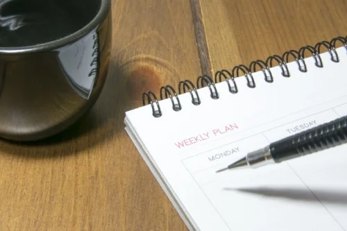 Creating a weekly schedule