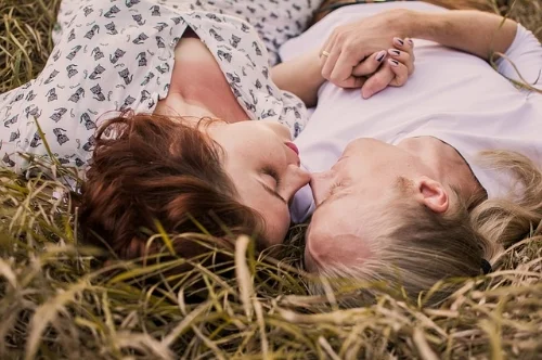 Couple laying together