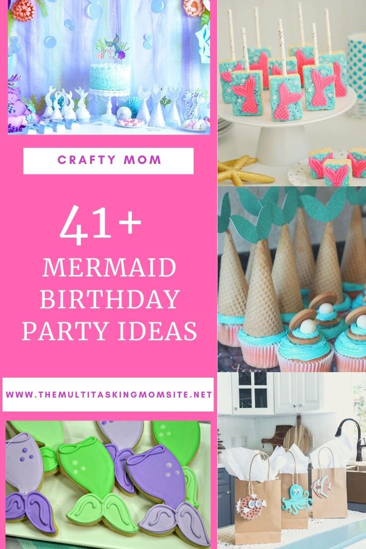 Mermaid Magical Sparkle Happy Birthday Banner Favor Mermaid Theme Party Decoration Supplies For Kids Under the Sea Party 