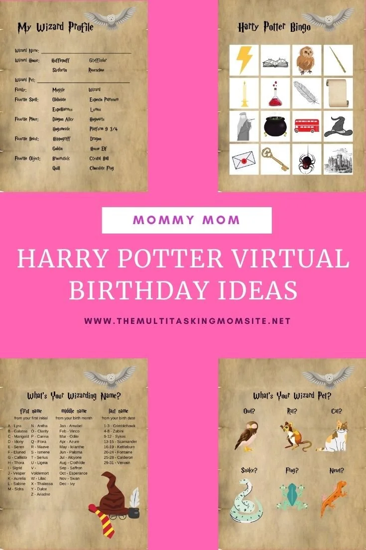 Harry Potter Virtual Birthday Ideas The Multitasking Mom