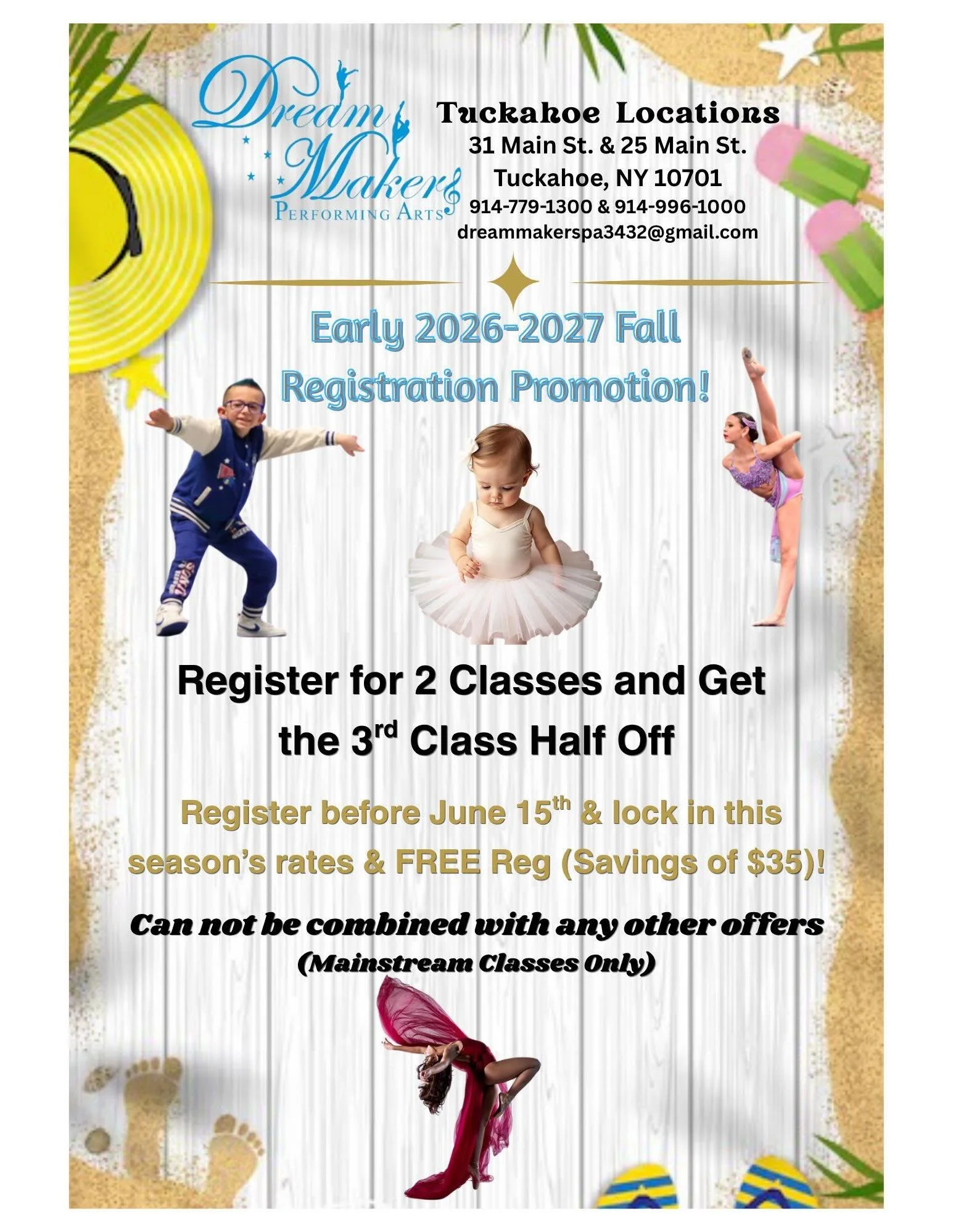 Come dance with me or any of our other amazing teachers!!

Dream Makers Performing Arts is beyond excited to officially announce that registration is NOW OPEN for our 2026&ndash;2027 Fall Season! 🎉✨

A brand new season means new goals, new growth, a