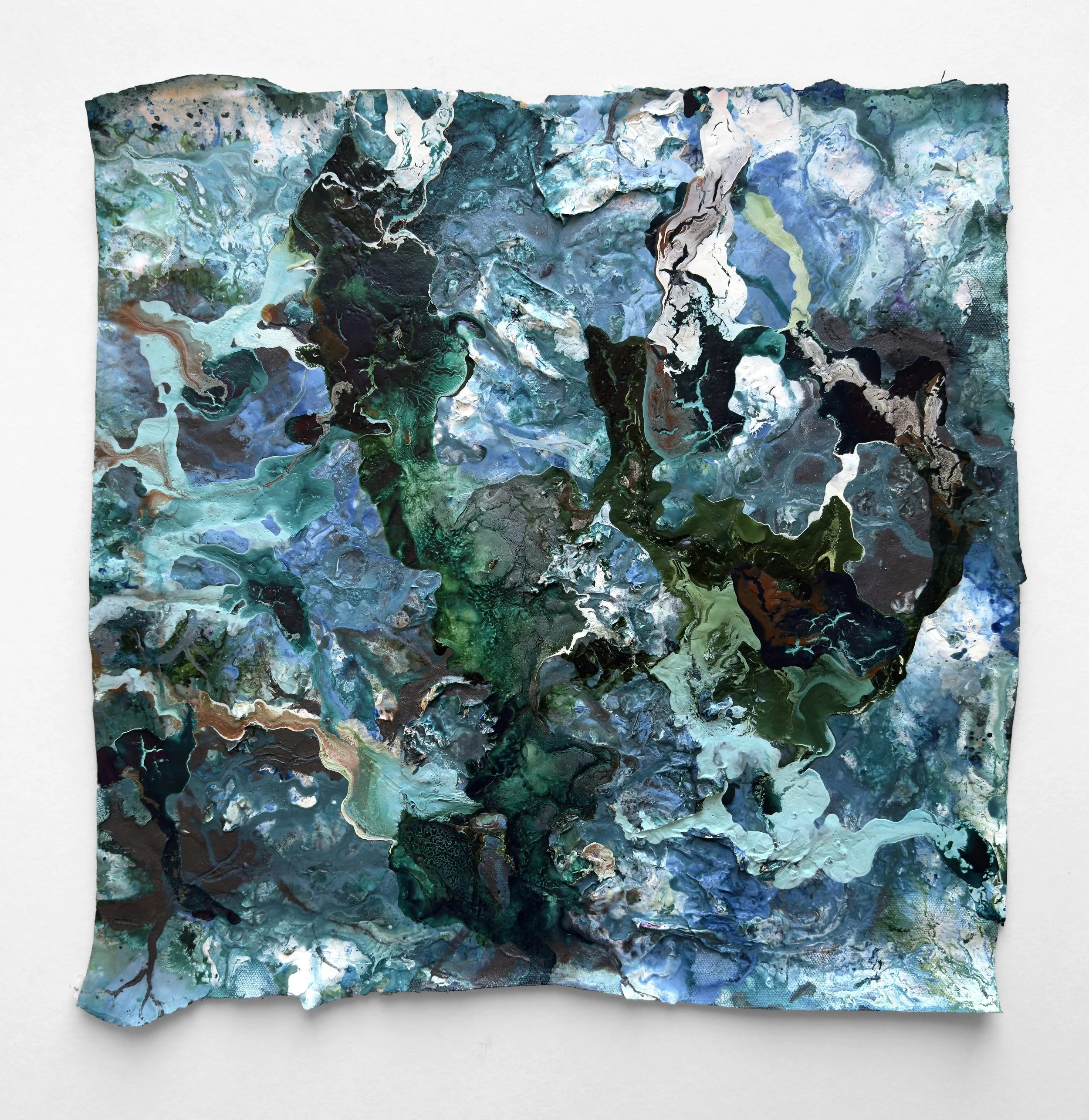KatherineFilice_ShinrinYoku_inkpapersilverleafmicaonburiedcanvas_21x20.5inches_2025.jpg