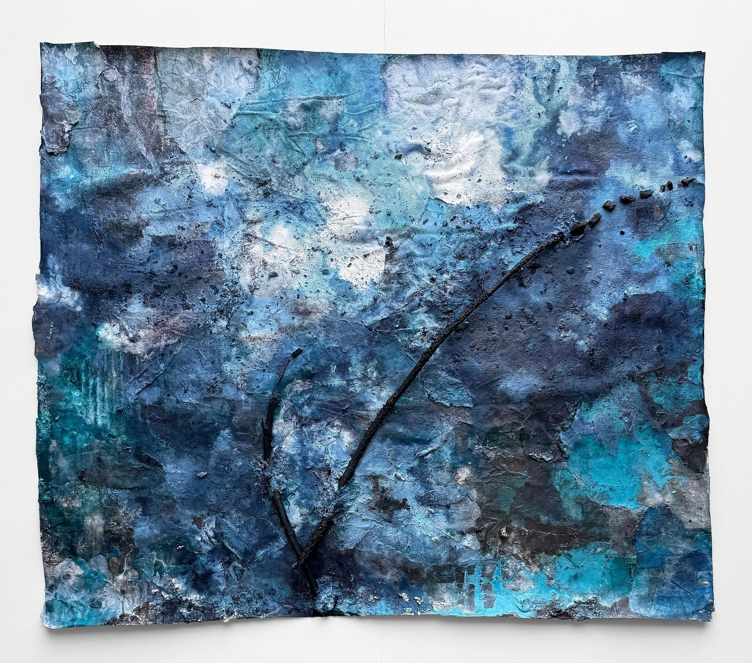 KatherineFilice_HidingOnSaturn_No2_InkPaperCharcoalBranchesChalkonBuriedCanvass_31-5x36inches_2025.jpg