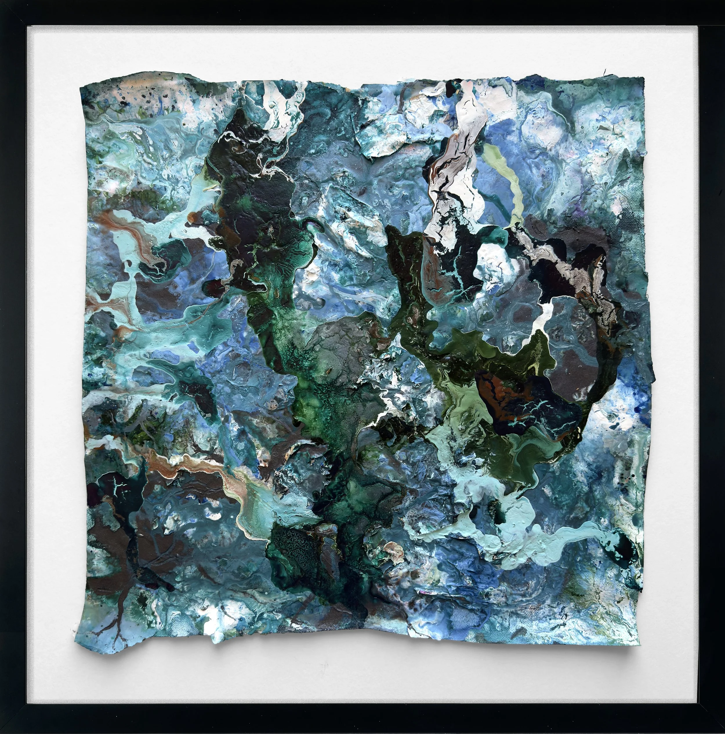 KatherineFilice_ShinrinYoku_inkpapersilverleafmicaonburiedcanvas_21x20.5inches_2025_framed.jpg