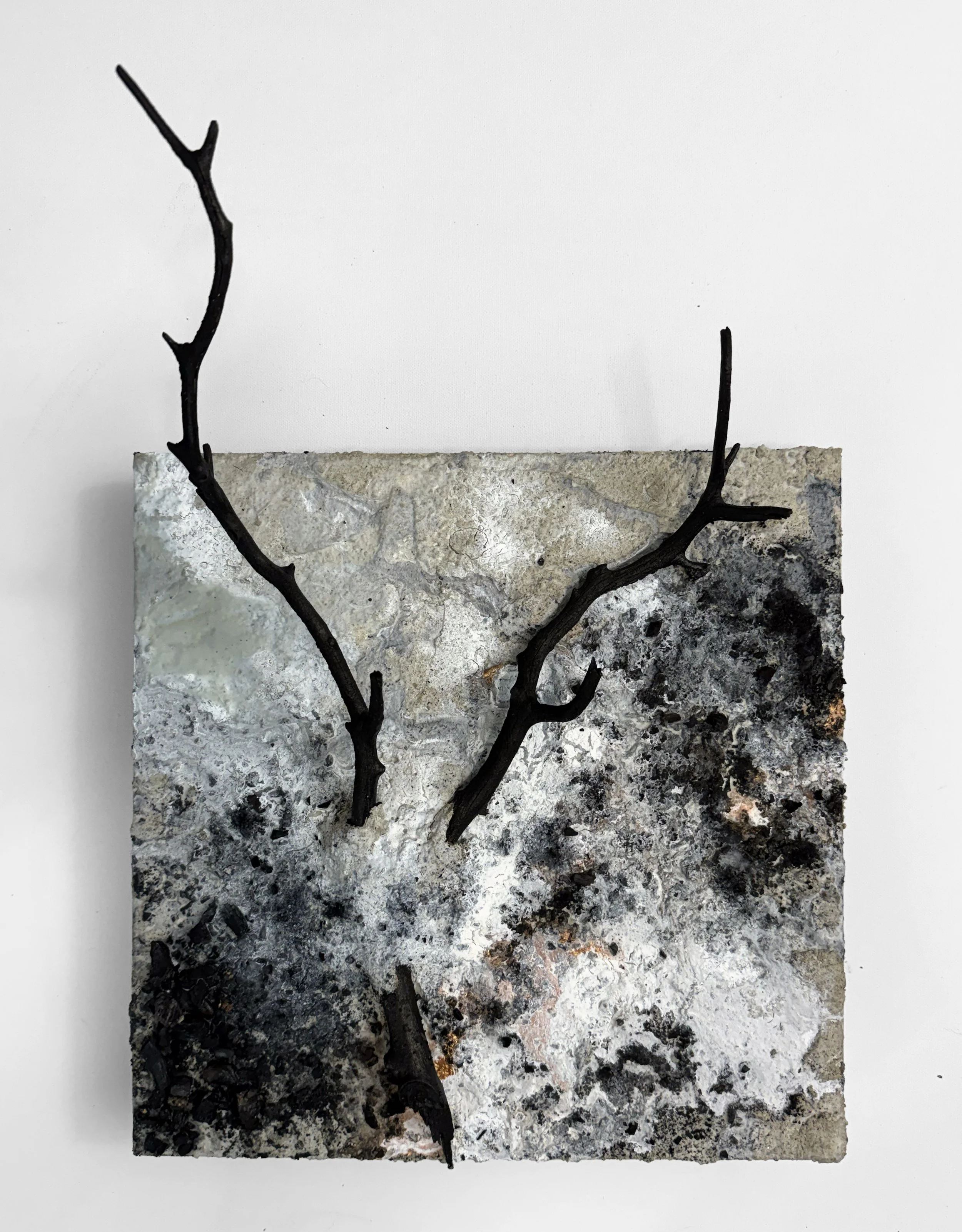 KatherineFilice_CommonGround_No5_Ink_Stucco_Charcoal_FoundObjectsonWoodPanel_17-5x14x7_2025_Primary2.jpg