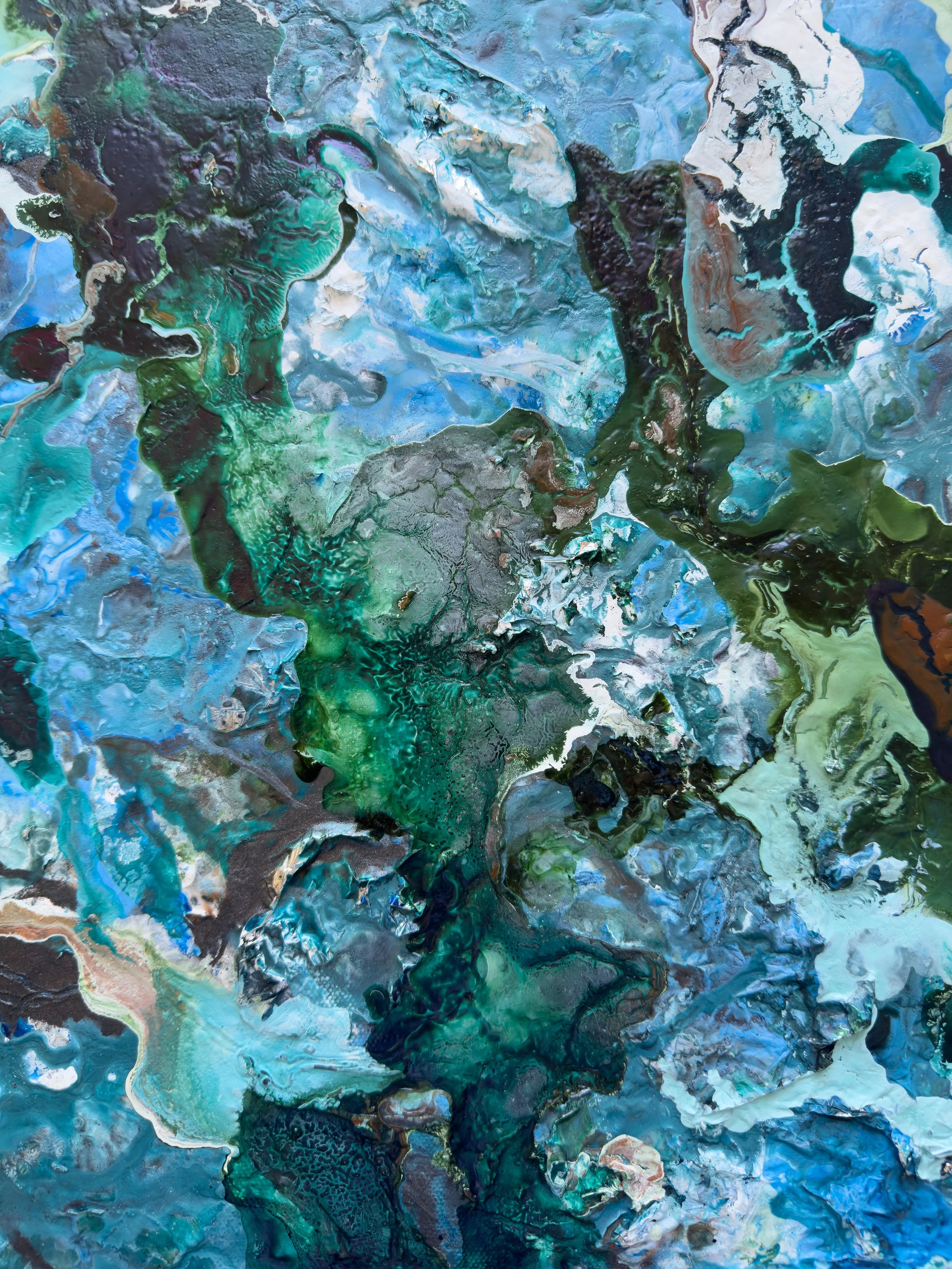 KatherineFilice_ShinrinYoku_inkpapersilverleafmicaonburiedcanvas_21x20.5inches_2025_detail2.jpg
