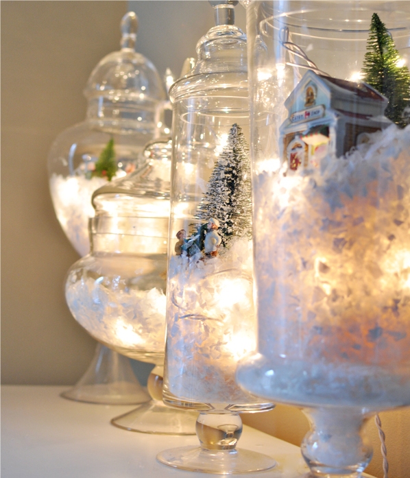 Christmas Fairy Light Jars