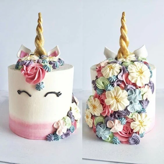Floral Unicorn Cake